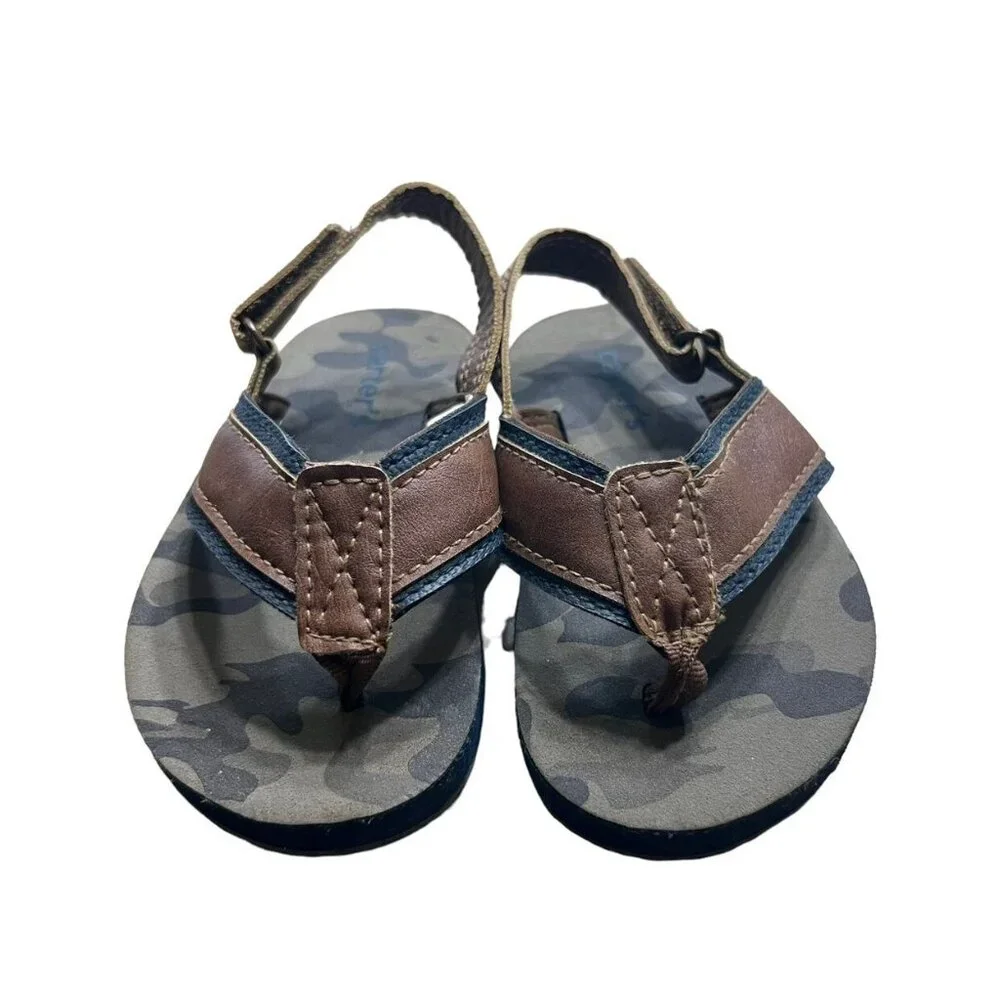 Carter's Sz 5 Brown Camouflage Flip Flops Sandals